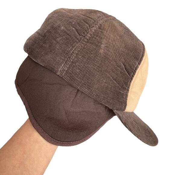 Vintage Winchester Hunting Hat Bird Dog Corduroy Foam Trapper Flaps Brown READ - Picture 9 of 16